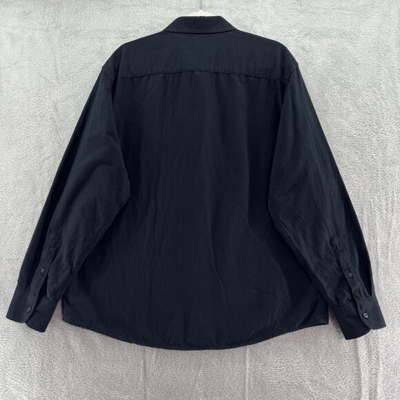 UNTUCKit Shirt Men XXL Black Flannel Button Up Long Sleeve Collared Pocket - Picture 6 of 12